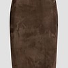 ZINGA Leather Echt leer, suede kokerrok dames bruin | Coco 4116