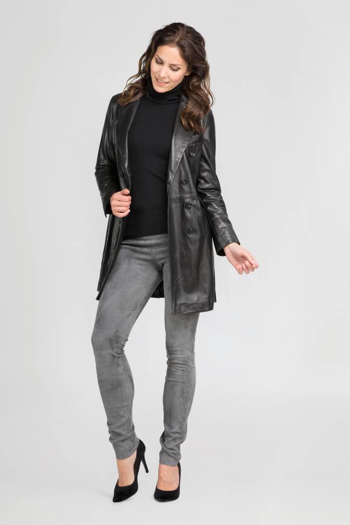 oorsprong geloof informatie Dames korte zwarte leren jas | € 890,- | Zinga Leather - ZINGA Leather