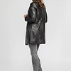 ZINGA Leather Real leather blazer women black | Helena 5999