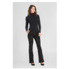ZINGA Leather Discover Model Flo: handcrafted leather bootcut trousers made from soft, flexible stretch lamb leather. Featuring a feminine fit, luxurious finish and timeless style. Explore the collection.