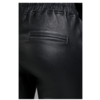 ZINGA Leather Black Stretch Leather Boyfriend Trousers NOAH