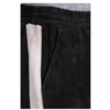 ZINGA Leather Black Stretch Suede Boyfriend Trousers NOAH with Side Stripe
