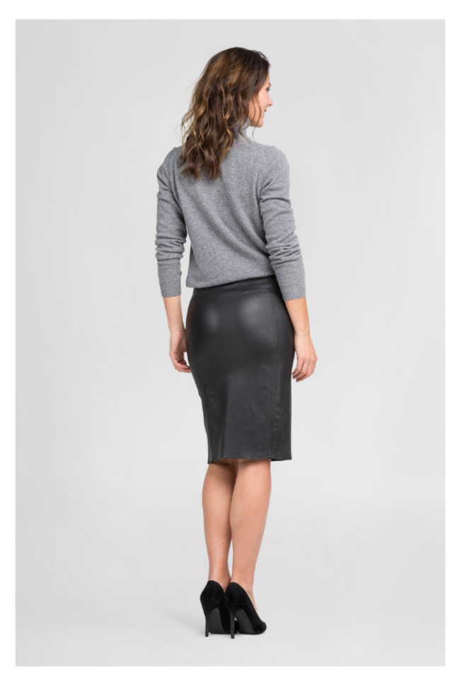 leather pencil skirt ladies