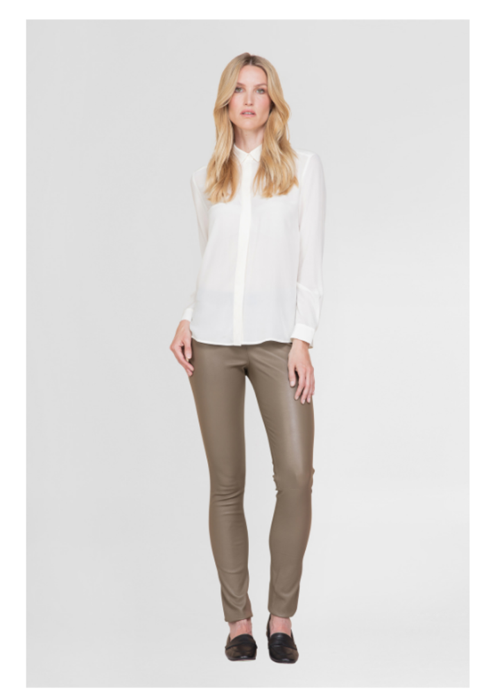 ZINGA Leather Echt leer legging dames Kaki | Uma 6340