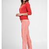 ZINGA Leather Echtleder Flared-Hose in Pink aus Veloursleder | GABY 4640
