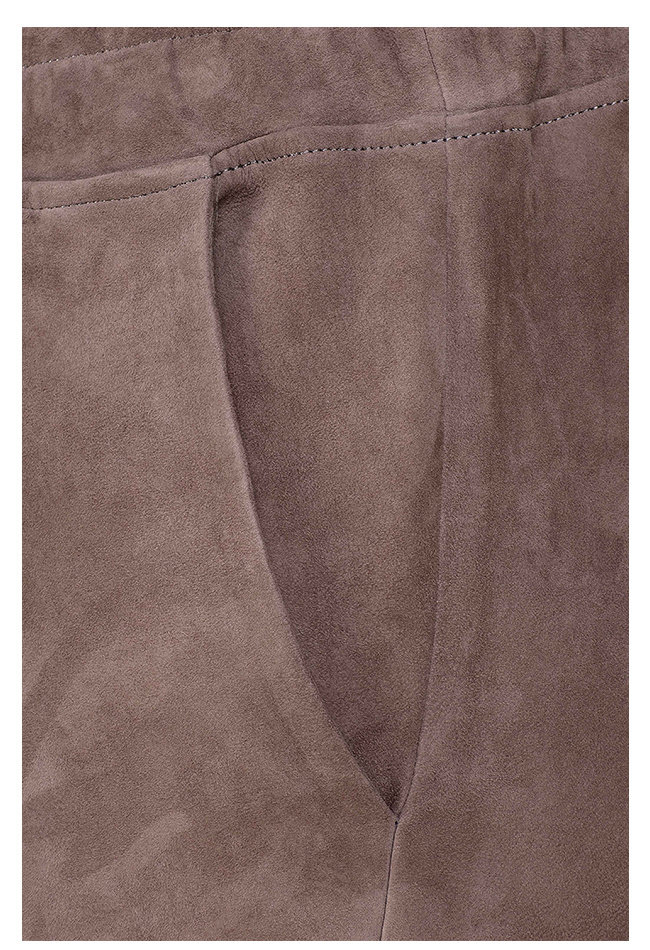 ZINGA Leather Exclusive Leather Boyfriend Trousers with Relaxed Fit and Pockets
