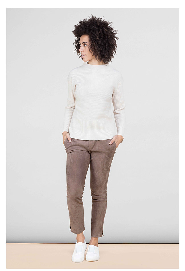 ZINGA Leather Exklusive Leder-Boyfriend-Hose mit Relaxed Fit und Eingrifftaschen