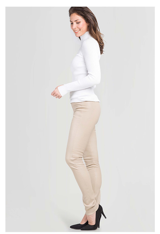 ZINGA Leather Echt leer legging dames ecru | Uma 6101