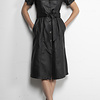 ZINGA Leather Blusenkleid Nappaleder in Schwarz | SUZE 5999
