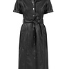 ZINGA Leather Blusenkleid Nappaleder in Schwarz | SUZE 5999