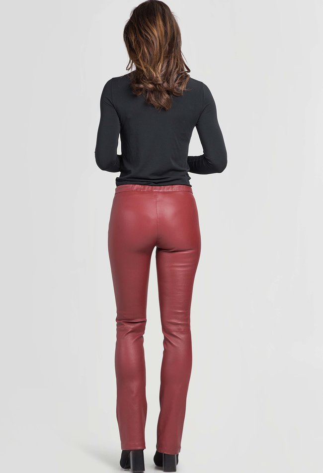 ZINGA Leather Lederhose Damen in Syrah-Rot | GABY 6700