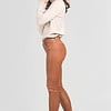 ZINGA Leather ZINGA Leder still AMALIA Mid-Rise stretch-leder 5 Pocket in farbe Cognac