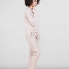 ZINGA Leather Exclusive Pink Blush Stretch Leather Boyfriend Trousers NOAH