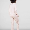 ZINGA Leather Exclusive Pink Blush Stretch Leather Boyfriend Trousers NOAH