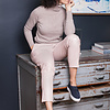ZINGA Leather Exclusieve Zachtroze Stretch-Lamsleren Boyfriend Broek NOAH