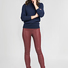 ZINGA Leather High Waist Leren Legging voor Lange Benen | Dieprood