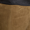 ZINGA Leather High Waist Stretch-Wildlederleggings für lange Beine | Moosgrün
