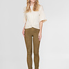 ZINGA Leather High Waist Stretch-Wildlederleggings für lange Beine | Moosgrün