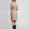 ZINGA Leather Kurzes Echtleder-Kleid in Ecru aus Nappaleder | SABINE 6101