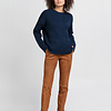 ZINGA Leather Exclusive Deep Cognac Stretch Suede Boyfriend Trousers NOAH with Pockets