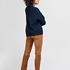ZINGA Leather Exclusive Deep Cognac Stretch Suede Boyfriend Trousers NOAH with Pockets