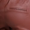 ZINGA Leather Merlot Leather Boyfriend Trousers with Relaxed Fit