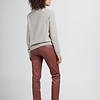 ZINGA Leather Exclusive Merlot Leather Boyfriend Trousers NOAH with Relaxed Fit