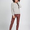 ZINGA Leather Exclusive Merlot Leather Boyfriend Trousers NOAH with Relaxed Fit