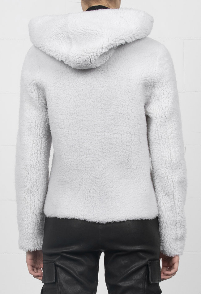 ZINGA Leather Real reversible lambskin coat women white | Pam 8300