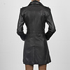 ZINGA Leather Real leather trench coat women black | Lois 5999