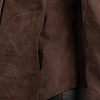 ZINGA Leather Braunes Damenlederhemd aus Veloursleder  | ANNA 2116