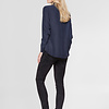 ZINGA Leather Exclusive Navy Blue High Waist Stretch Leather Leggings UMA with Extra Length