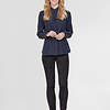 ZINGA Leather Dunkelblaue Lederleggings UMA mit High Waist und extra langem Bein