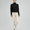 ZINGA Leather Real leather pant women off white | Amalia 6006