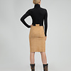 ZINGA Leather Echt leer, suede kokerrok dames Ecru| Coco 4334