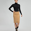 ZINGA Leather Echt leer, suede kokerrok dames Ecru| Coco 4334