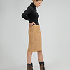 ZINGA Leather Echt leer, suede kokerrok dames Ecru| Coco 4334