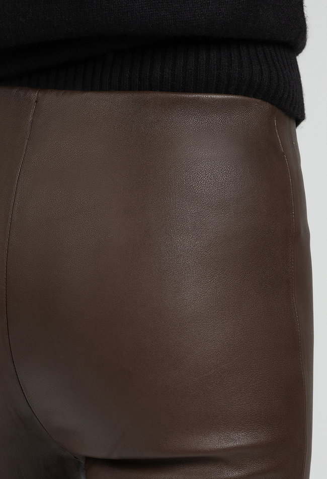 ZINGA Leather Leren Legging Enkellengte | Elastische Band | High Waist