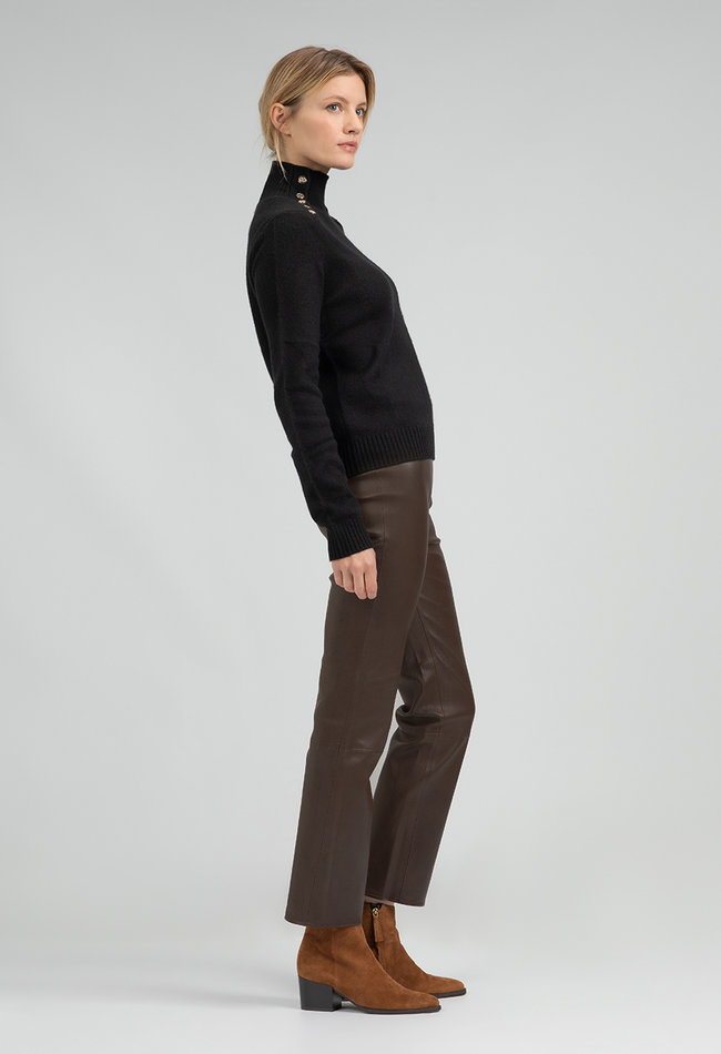 ZINGA Leather Leren Legging Enkellengte | Elastische Band | High Waist