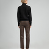 ZINGA Leather Real leather pant women brown | Lina 6117