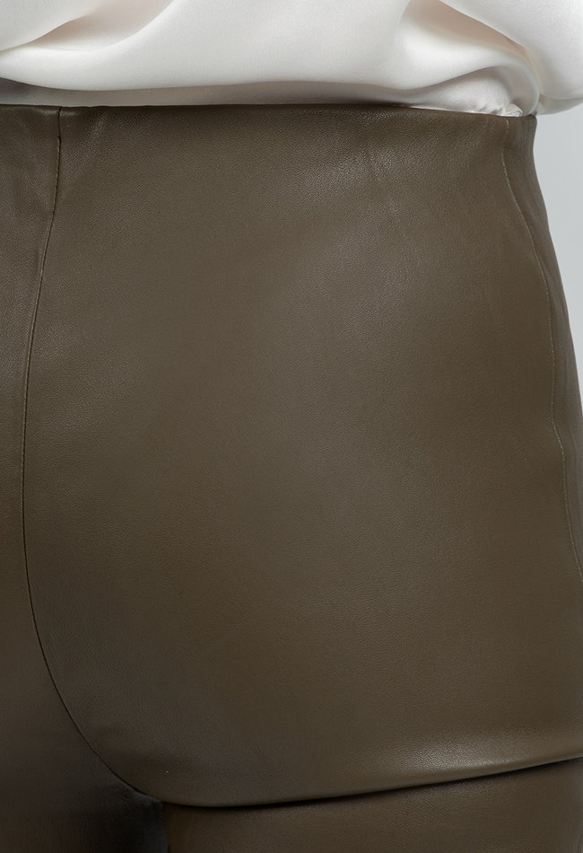 ZINGA Leather Leren Legging Enkellengte | Elastische Band | High Waist