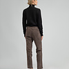 ZINGA Leather Exclusive Stone Grey Stretch Suede Boyfriend Trousers NOAH with Pockets