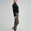 ZINGA Leather Exclusive Stone Grey Stretch Suede Boyfriend Trousers NOAH with Pockets