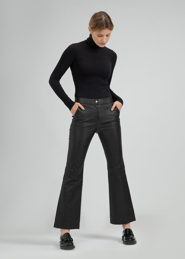 ZINGA Leather Echt leer broek dames zwart | Nova 6999 ZINGA Leather Echt leer broek dames zwart | Nova 6999