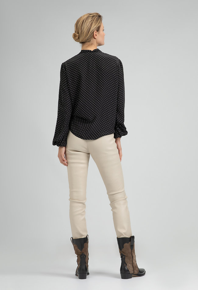 ZINGA Leather High Waist Leather Leggings for Long Legs | Off-White