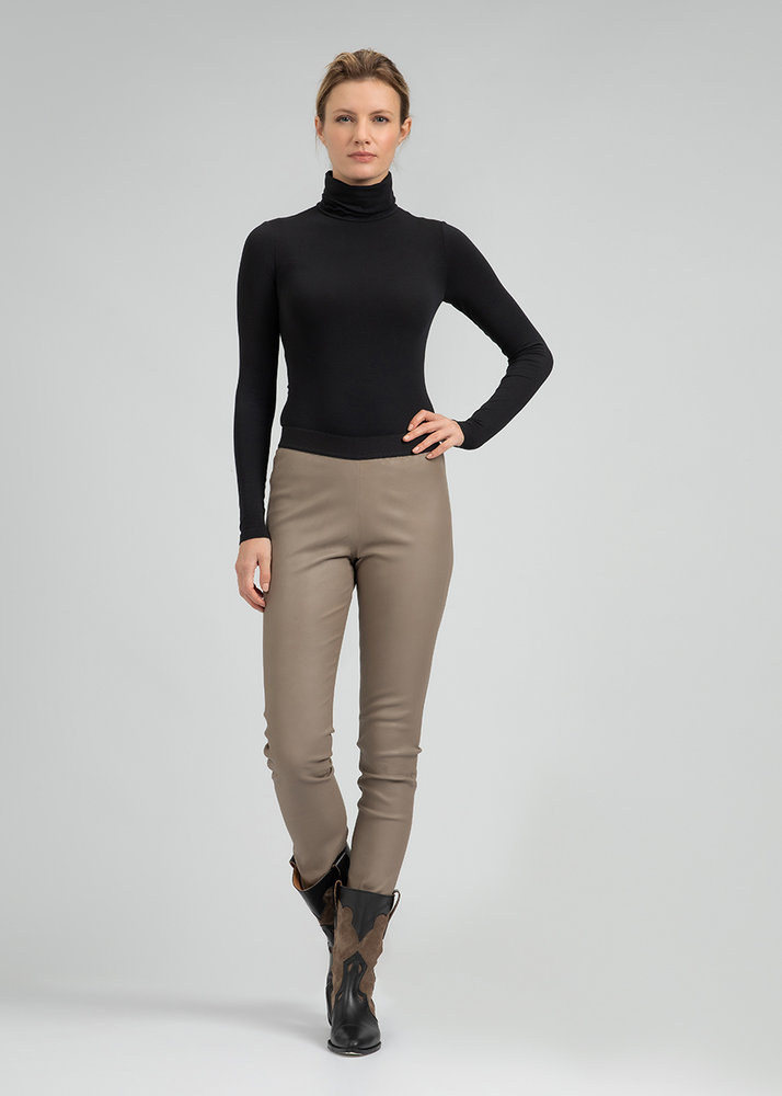 ZINGA Leather Leather Leggings UMA with High Waist and Extra Long Length