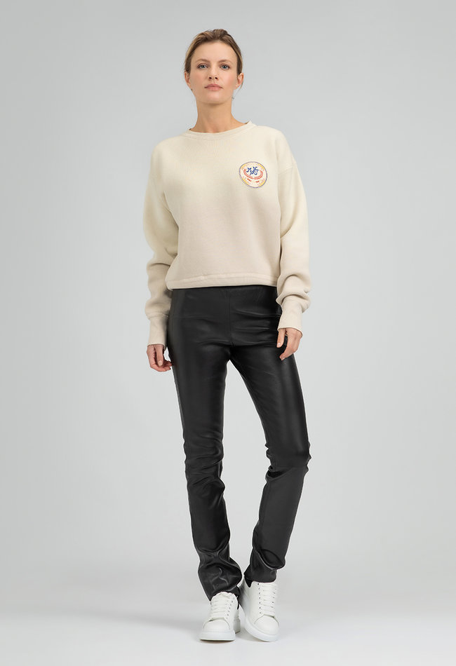 ZINGA Leather Bestseller Leren Legging UMA in Zwart met High Waist en Extra Lengte