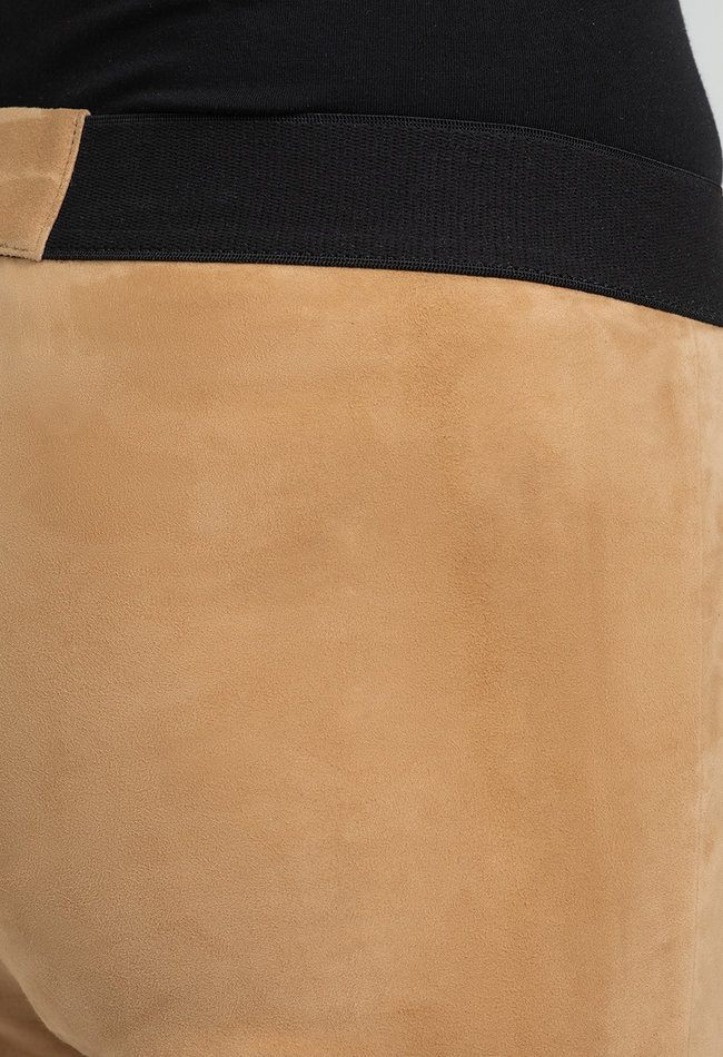 ZINGA Leather Velourslederhose für Damen in ECRU | FAY4334