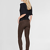 ZINGA Leather Exclusieve Donkerbruine High Waist Stretch-Suède Legging UMA met Extra Lengte