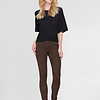 ZINGA Leather Exclusive Dark Brown High Waist Stretch Suede Leggings UMA with Extra Length